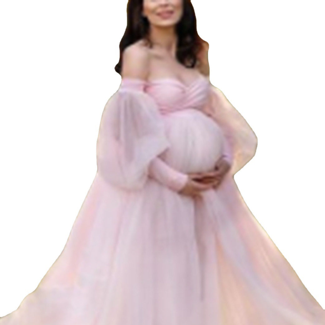 Pink Blush Maternity Dress - A-Line Floor-Length Summer