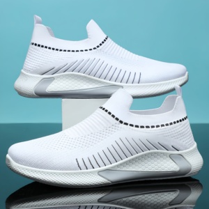 Zapatillas Deportivas Sin Cordones para Hombre - Zapatos para Caminar de Malla Transpirable, Ligeros, Antideslizantes, Cómodos y Casuales - Product Image 4
