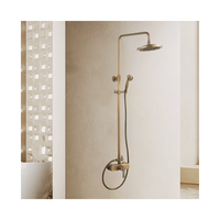 Classique mural 2 fonctions salle de bain douche mélangeur eau chaude froide corps en laiton luxe pluie douche robinet ensemble