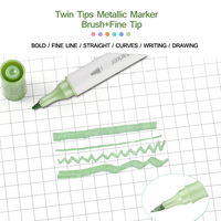 Pinceau de dessin à pointe fine, stylos métalliques pour papier noir, scrapbooking, fabrication de cartes, peinture de roche
