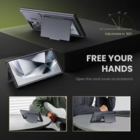 Étui portefeuille TONGATE pour S24 Ultra avec porte-cartes, béquille, blocage RFID, étanche, en TPU+PC robuste, antichoc, protection d'écran