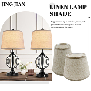 Lampadaire Trépied Créatif Moderne Personnalisable avec Abat-jour en Lin, Résistant à l'Humidité, Idéal pour Salon, Chambre et Hôtel - Product Image 1