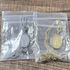 Collar DE LA <span class=keywords><strong>Virgen</strong></span> María para hombre, Medalla Milagrosa, colgante de acero inoxidable para Madre de Dios, medallón de La <span class=keywords><strong>Virgen</strong></span> María, amuleto de Santa María - Product Image 6