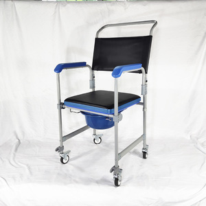 Chaise de douche Ome avec siège de toilette, capacité de 150 kg, équipement de sécurité pour la salle de bain, portable, pliable, design moderne - Product Image 3