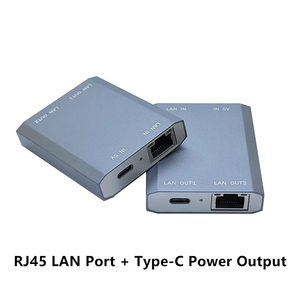 1 ใน 2 ดูอัล RJ45 กิกะบิตอีเธอร์เน็ตประเภท C ตัวแยกสัญญาณอลูมิเนียมอัลลอยด์แบบพกพาแบบพลักแอนด์เพลย์สำหรับพีซีโน้ตบุ๊คสำหรับใช้ในสำนักงาน - Product Image 1