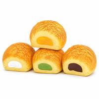 Balle anti-stress à presser 4 saveurs : Vanille, Matcha, Mangue, Chocolat – Boîte de pâtisserie en mousse souple Croquelin