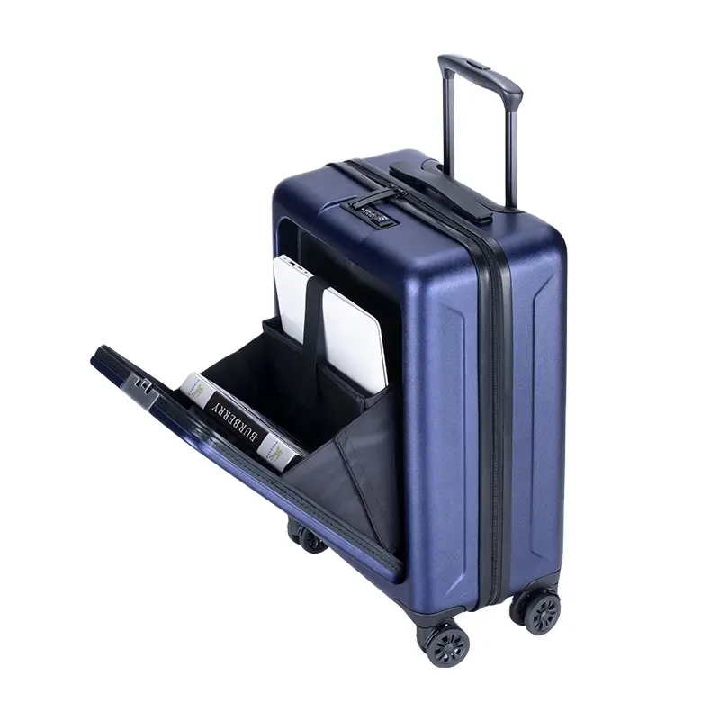 2021 Luggage with Laptop Compartment custom USB Charging Port Suitcase Smart Trunk designer suitcase 20 inch luggage