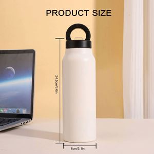 Custom 24oz <b>Portable</b> <b>Vacuum</b> Flask Sports Travel Magnet Thermos Magnetic Lid Water Bottle with Magnetic Phone Holder Straw Lid - Product Image 2