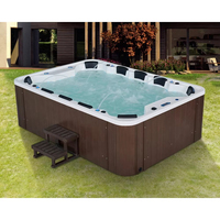 Fourniture de soufflerie d'aromathérapie en acrylique personnalisé de haute qualité en gros 6 personnes Massage Whirlpool Outdoor Spa Hot Tub
