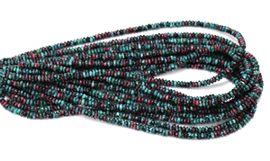 Acheter Belle Chrysocolle Quartz lisse Rondelle forme perles avec 4 à 5mm perles de pierres précieuses pour bijoux artisanat - Product Image 2