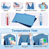 Serviettes de sport rafraîchissantes et légères pour le cou et le visage – Utilisation estivale, respirantes, séchage rapide, durables, avec bords renforcés pour la gym, le yoga, le camping et la course à pied