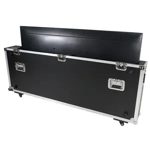 Engineered Aluminum Case Universal Case For 55" To 65" Flat Panel Monitor LED TV With Wheels