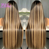 Wig Rambut Manusia Brazil Murah Tanpa Lem, Grosir, Rambut Mentah Tanpa Proses, Kutikula Tertata Rapi, Wig Lace Pre Plucked untuk Wanita Kulit Hitam