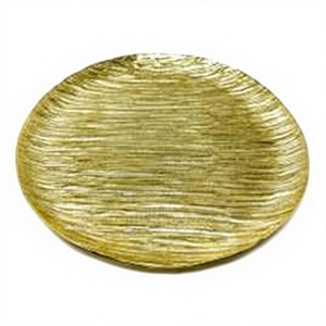 Trending Luxury Gold textured Plates Metal Round Serving Platter Hammered Textured Decorative Dish Tray Wedding <b>Party</b> <b>Table</b> Deco - Product Image 1