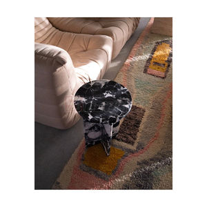 Newstar โต๊ะข้างเตียงทรงกลมสีดำสไตล์นอร์ดิกทันสมัยโต๊ะกาแฟหินอ่อนดีไซน์โบราณขนาดใหญ่ - Product Image 5