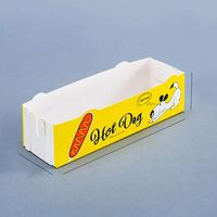 Emballage de boîte de papier de plateau de hot-dog de maïs biodégradable jetable Offre Spéciale personnalisé