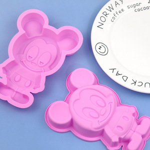 Molde de pastel de silicona 3D grande directo de fábrica Oso de dibujos animados mono ratón para hornear herramientas para crear diseños únicos de pastel - Product Image 1