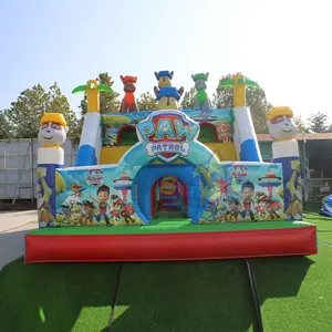 Figuur Custom Paw Woof Patrouille Opblaasbare Uitsmijter Bounce Huis Springkasteel Springkasteel Voor Kinderen