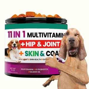 Compléments alimentaires pour chiens OEM 15-en-1, glucosamine, chondroïtine, soutien des articulations, immunité, digestion, santé cardiaque, comprimés à mâcher - Product Image 1