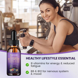 Ausreson OEM Vitaminas del <span class=keywords><strong>Complejo</strong></span> <span class=keywords><strong>B</strong></span> en Gotas Líquidas, Vitamina B1 B6 B12, Suplemento para Cabello, Piel y Uñas, <span class=keywords><strong>Complejo</strong></span> <span class=keywords><strong>B</strong></span> Liposomal Líquido - Product Image 2