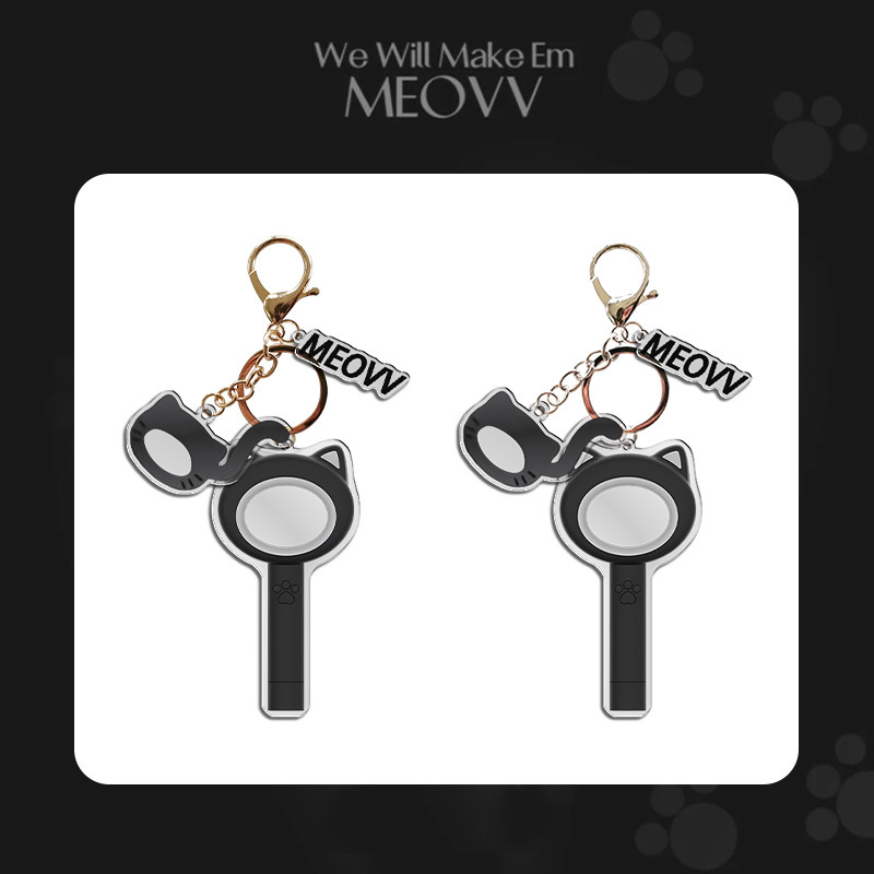 KPOP MEOVV Keychain Bag Charms Pendant Accessories Cat Claw Light