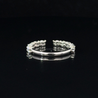Bague de mariage en or massif 14 carats avec diamants de laboratoire certifiés IGI, 0,70 carat au total, 7 pierres, bague d'anniversaire, 2,5 grammes