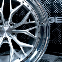 Nouvelles jantes forgées 2 pièces à déport profond et lèvre polie sur mesure 5x112 5x114.3 5x120 compatibles Audi Mercedes, en alliage d'aluminium personnalisé