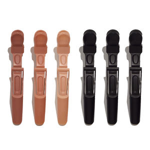 Pinces de coiffure professionnelles en caoutchouc alligator antidérapantes avec emballage PVC - Product Image 2