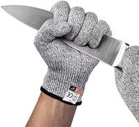 Gants anti-coupure Weston à prix abordable, niveau 5, en HPPE, ambidextres, épaisseur 3 mm, pour la découpe alimentaire et le nettoyage du poisson