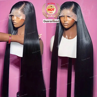 13x6 Wig Rambut Asli India Tanpa Lem Full HD Lace Front Wig, Rambut Virgin dengan Kutikula Tersusun Rapi