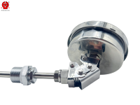 Indicador de Temperatura Bimetálico Industrial con Dial, WSS-483, Termómetro de Acero Inoxidable de Amplio Rango de Lectura