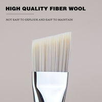 Pinceau de maquillage Cangzhou M29 à manche en bois avec design angulaire pour fond de teint liquide et base isolante