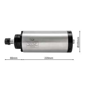 มอเตอร์แกนหมุน CNC สำหรับงานไม้ 3KW 220V/380V ความแม่นยำสูง 24000 รอบต่อนาที พร้อมชุดอินเวอร์เตอร์ VFD ระบายความร้อนด้วยอากาศ ER20 - Product Image 2