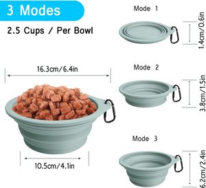 Gamelles pliables en silicone sans BPA pour chiens, portables pour le voyage, le camping, la marche et les activités de plein air - Product Image 2
