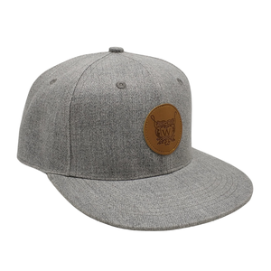 Casquette Snapback Hip Hop personnalisée pour adulte, 6 panneaux, couleur grise, nouvelle collection 2024, haute qualité, prix abordable, jersey tropical - Product Image 3