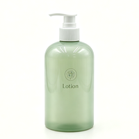 Bouteille de shampooing vide en PE de 500 ml, couleur personnalisée, bouteille ronde en plastique pour gel douche, après-shampoing, lotion, flacon pompe, emballage cosmétique pour femmes