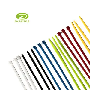 ZD Ultra-thin flexible self-locking self gripping multi usage sticky colorful wire strap back to back cable tie