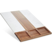 Cadeaux de pendaison de crémaillère, planches à fromage en bois et marbre gravées sur mesure, plateau de service à fromage avec ensemble de couteaux, bols en céramique et cuillères en bois