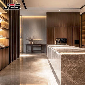 Mostrador de recepción moderno de mármol para hotel con luz LED, recepción personalizada para vestíbulo y espacios comerciales - Product Image 4