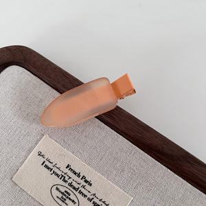 Barrettes à cheveux coréennes d'été 2026 en alliage, 5,5 cm, sans plis, couleur gelée douce, géométriques, sans couture, pour frange latérale, accessoires pour cheveux de bébé, pour fille - Product Image 4