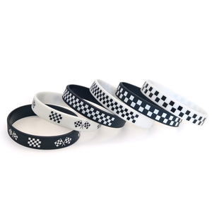 <span class=keywords><strong>Bracelet</strong></span> en <span class=keywords><strong>silicone</strong></span> imprimé élastique à carreaux noirs et blancs pour événement sportif – <span class=keywords><strong>Bracelet</strong></span> en caoutchouc pas cher - Product Image 3