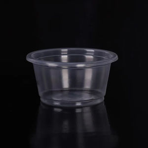 Vendita diretta in fabbrica Multi formato condimento monouso budino in plastica piccolo contenitore parziale salsa tazza con coperchio - Product Image 3