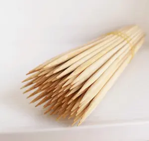 Disposable Eco Friendly Decorative Cocktail Bamboo Double loop Skewer Sticks