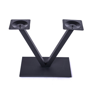 V Shape Metal <b>Table</b> <b>Legs</b> 400x700x720mm Industrial Design For Restaurant <b>Tables</b> Durable Support Base - Product Image 1