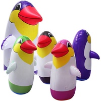 Precio de fábrica al por mayor, Juguetes Divertidos de pingüino inflable de PVC Roly-Poly, en venta al por mayor