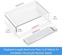Nouveau support d'ordinateur de bureau à domicile acrylique clair moniteur Riser support d'ordinateur portable Stable salle d'exposition numérique électronique