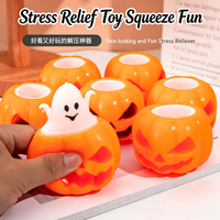 Jouet anti-stress créatif en forme de citrouille fantôme d'Halloween à pression lente, lumineux, pour enfants, cadeau de vacances