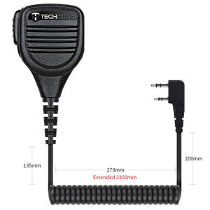 Microphone d'épaule étanche TechSide TSMIC10 à prix d'usine, avec prise PTT et clip rotatif 3,5 mm, compatible, fabriqué en Chine - Product Image 2