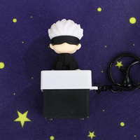 Porte-clés Clavier Sonore Personnalisé, Mignon Dessin Animé, en Acrylique, avec Capuchon de Clavier Fidget Clicker LED, en Alliage et PVC, Jouet de Décompression pour Soulagement du Stress, Cadeau