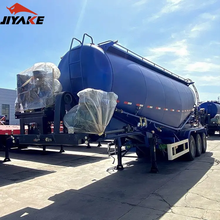 Good quality V shaped 3 Axles Powder Tanker Trailer Bulk Grain Animal Feed Tanker Cement Semi Trailer